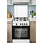 Benavent Cocina de gas CBS504W (Zonas de cocción: 4 ud., Blanco, Gas natural) | BAUHAUS