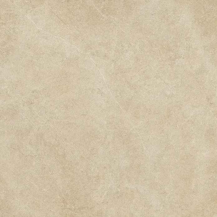 Feinsteinzeugfliese Chalk Sallow - 120 x 120 cm, Beige, Matt - Beige Natursteintextur mit dezenter Maserung.