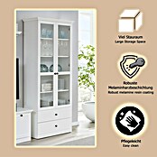 Trendteam Vitrine Baxxter (B x T x H: 81 x 41 x 196 cm, Weiß) | BAUHAUS