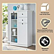 Trendteam Vitrine Baxxter (B x T x H: 81 x 41 x 129 cm, Weiß) | BAUHAUS