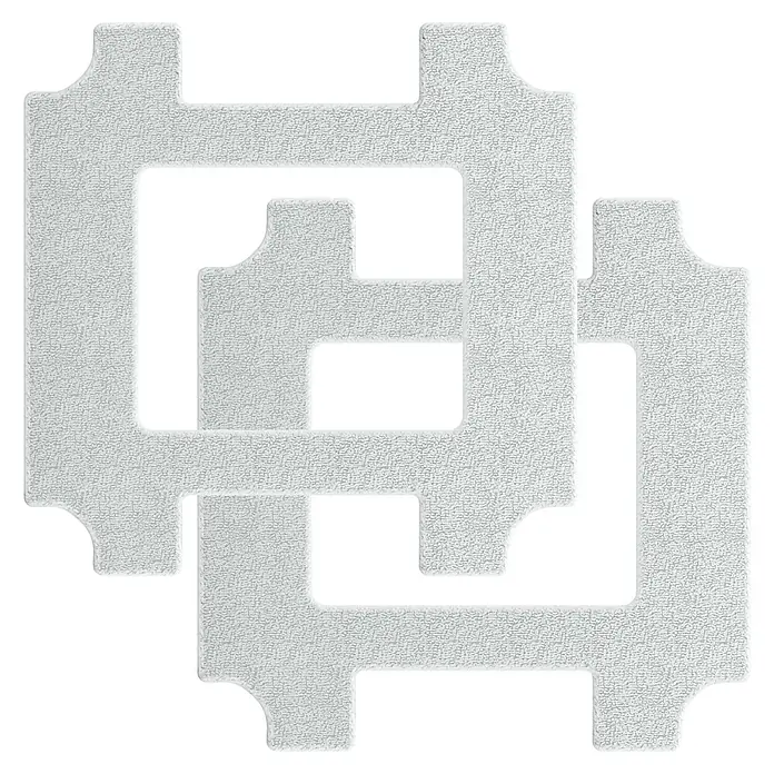 Mova Robot limpiacristales N1 - Capacidad del depósito de agua del robot: 120 ml, Potencia de aspiración: 8.000 Pa - Dos elementos textiles entrelazados en forma de H, de color gris claro y texturizados.