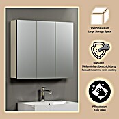 Trendteam Niklas Spiegelschrank (B x H: 90 x 80 cm, Kashmir) | BAUHAUS