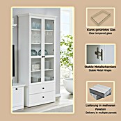 Trendteam Vitrine Baxxter (B x T x H: 81 x 41 x 196 cm, Weiß) | BAUHAUS