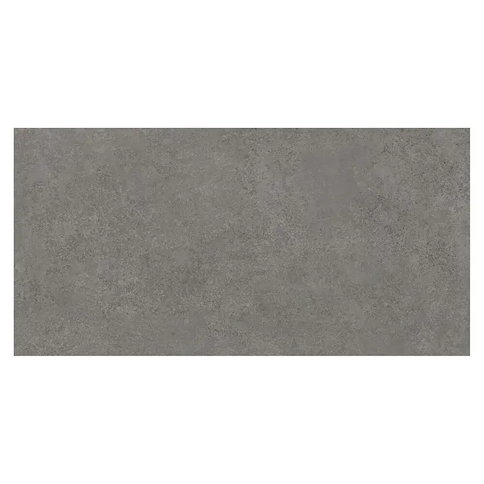 Feinsteinzeugfliese Cortina - 60 x 120 cm, Anthrazit, Matt - Rechteckige graue Fliese in Betonoptik mit Textur.