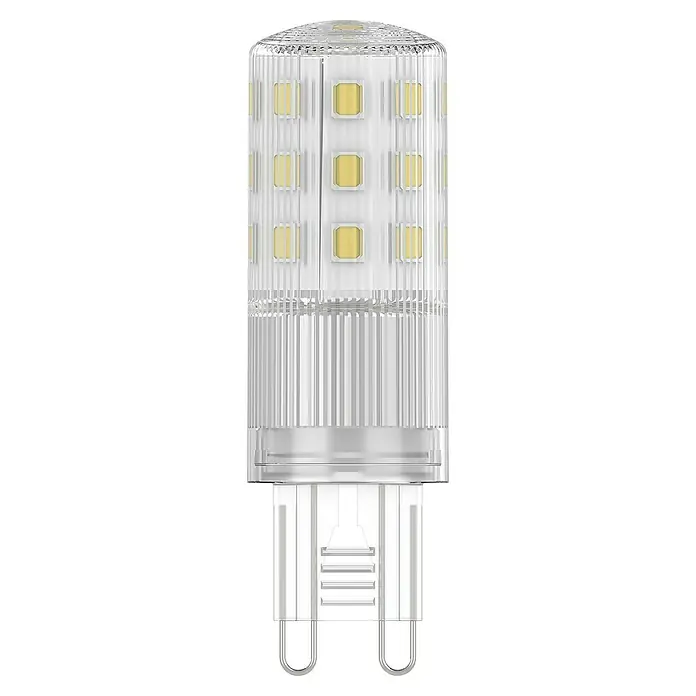 Osram LED-Lampe PIN60 - G9, Nicht Dimmbar, Warmweiß, 806 lm, 49 W, 1 Stk. - Klare G9 LED-Kapsellampe mit sichtbaren gelben LED-Chips.