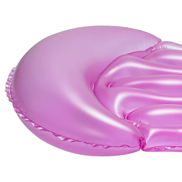 Funsicle Luftmatratze - L x B: 183 x 86 cm, Lila - Glänzende pinkfarbene aufblasbare Luftmatratze oder Schwimmmatte mit wellenförmigen Abschnitten.