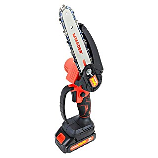 Motosierra de batería Power 74077 (21 V, 2 Ah, Iones de litio, 2 baterías, Longitud de la cuchilla: 15 cm)