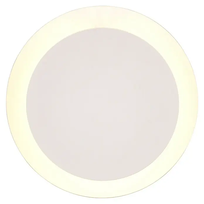 Trio Leuchten LED-Wandleuchte rund Mio - 6 W, Ø x H: 18 x 7,2 cm, Weiß, Warmweiß - Runde LED-Deckenleuchte mit weißer diffuser Mitte und leuchtendem, warmweißem Außenring.