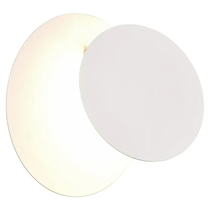Trio Leuchten LED-Wandleuchte rund Mio - 6 W, Ø x H: 18 x 7,2 cm, Weiß, Warmweiß - Wandleuchte mit zwei überlappenden Kreiselementen, eines beleuchtet, eines mattweiß.