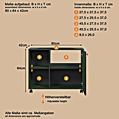 Trendteam Niklas Waschtischunterschrank (B x T x H: 80 x 42 x 64 cm, Grün, Strukturiert) | BAUHAUS