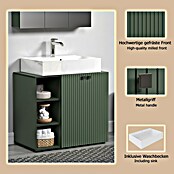 Trendteam Niklas Badmöbel-Set (90 cm, Grün, Strukturiert, Breite Waschbecken: 80 cm) | BAUHAUS