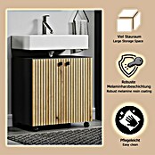 Trendteam Niklas Waschtischunterschrank (B x T x H: 60 x 42 x 64 cm, Evoke Eiche/Anthrazit, Strukturiert) | BAUHAUS