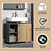 Trendteam Niklas Waschtischunterschrank (B x T x H: 80 x 42 x 64 cm, Evoke Eiche/Anthrazit, Strukturiert) | BAUHAUS