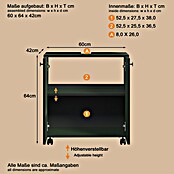 Trendteam Niklas Waschtischunterschrank (B x T x H: 60 x 42 x 64 cm, Grün, Strukturiert) | BAUHAUS
