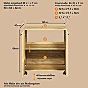 Trendteam Niklas Waschtischunterschrank (B x T x H: 60 x 42 x 64 cm, Evoke Eiche, Strukturiert) | BAUHAUS