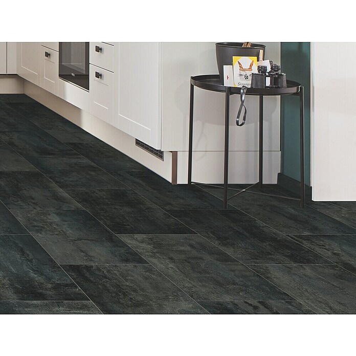 LOGOCLIC Designboden Element Flex Dark Tile (Dark Tile, Fliese, 638 x 322 x 7 mm) | BAUHAUS