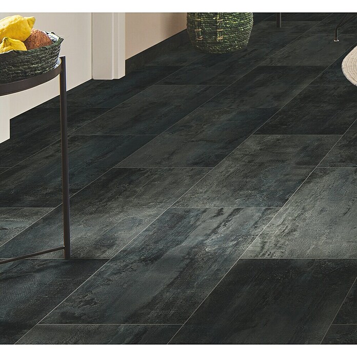 LOGOCLIC Designboden Element Flex Dark Tile (Dark Tile, Fliese, 638 x 322 x 7 mm) | BAUHAUS