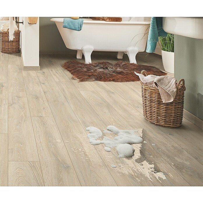 LOGOCLIC Aquaprotect Smart Silent Laminat Christal Oak (Christal Oak, Landhausdiele, 1 288 x 195 x 7 mm) | BAUHAUS