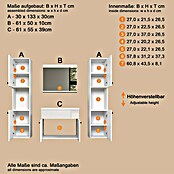 Trendteam Badmöbel-Set Haven (Gesamtbreite Badmöbel: 163 cm, Weiß, Glänzend, 5 -tlg.) | BAUHAUS