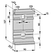 Spettmann Wandhalter (90 x 43 x 157 mm, Passend für: Spettmann Kassettenmarkisen) | BAUHAUS