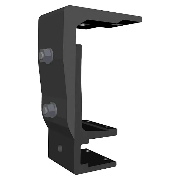 Spettmann Deckenadapter - 145 x 80 x 184 mm, Passend für: Spettmann offene Gelenkarm-, Halbkassetten- und Vollkassettenmarkisen - Dunkelgraue Metall-Halterung mit mehreren Befestigungspunkten und sichtbaren Schrauben für sichere Montage.