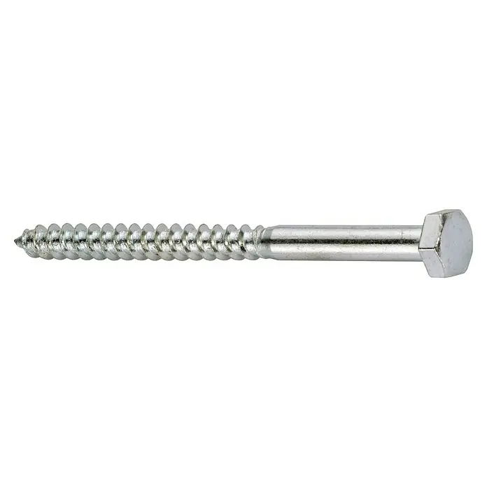 Spax Tornillo para madera con cabeza hexagonal - Ø x L: 6 x 50 mm, 6 ud. - Tornillo de cabeza cuadrada plateado con vástago roscado.