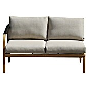 Sunfun Conjunto de muebles Monti (6 pzs., Aluminio con transferencia térmica de teca/Poliéster, Marrón/Gris) | BAUHAUS