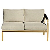 Sunfun Conjunto de muebles Monti (6 pzs., Aluminio con transferencia térmica de teca/Poliéster, Marrón/Gris) | BAUHAUS