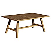 Sunfun Conjunto de muebles Monti (6 pzs., Aluminio con transferencia térmica de teca/Poliéster, Marrón/Gris) | BAUHAUS