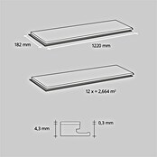 b!design Vinilni pod SPC  (Hrast Avignon, Rustikalen videz, 1.220 x 182 x 4,3 mm) | 5160 - Voll Vinyl Marke | GCDT - VINYLBÖDEN | GCD - Wand Boden Decke Leisten | GC - Wand Boden Decke Leisten | G - Holz/Bauelem | BAUHAUS