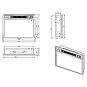 Purline Chimenea eléctrica CHE-620 (2.000 W, Negro, 12,8 x 58,4 x 43,5 cm) | BAUHAUS