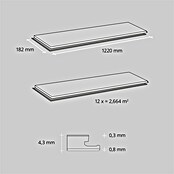 b!design Vinilni pod SPC  (Hrast Avignon, Rustikalen videz, 1.220 x 182 x 4,3 mm) | 5160 - Voll Vinyl Marke | GCDT - VINYLBÖDEN | GCD - Wand Boden Decke Leisten | GC - Wand Boden Decke Leisten | G - Holz/Bauelem | BAUHAUS