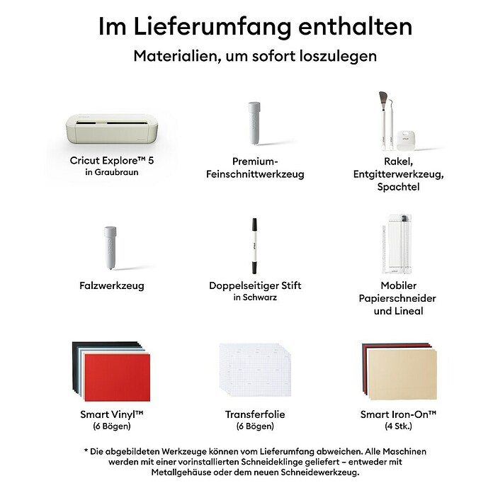 Cricut Schneideplotter-Set Explore 5 Essentials Bundle (Schnittbreite: 30,5 cm, Schnittlänge: 3,6 m) | BAUHAUS