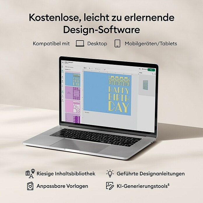 Cricut Joy Schneideplotter-Set Joy 2 Essentials Bundle (Schnittbreite: 11,4 cm, Schnittlänge: 1,2 m) | BAUHAUS