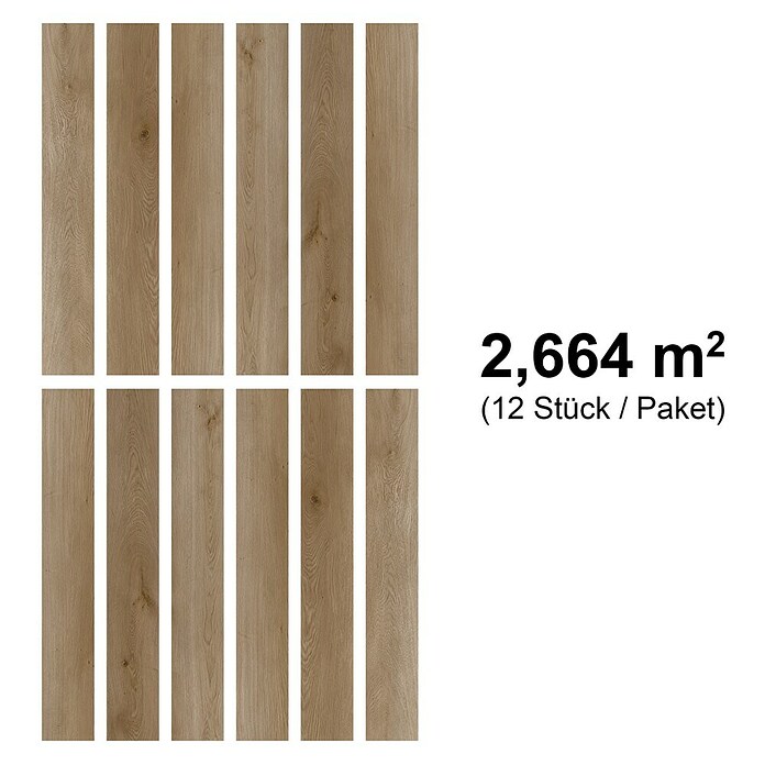 b!design Vinylboden SPC (Eiche Stanser, Landhausdiele, 1 220 x 182 x 4,3 mm) | BAUHAUS