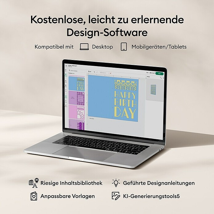 Cricut Schneideplotter-Set Explore 5 Essentials Bundle (Schnittbreite: 30,5 cm, Schnittlänge: 3,6 m) | BAUHAUS