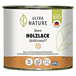 Ultra Nature BIO Holzlack (Farblos, 375 ml, Seidenmatt)