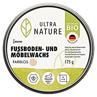 Ultra Nature BIO Wachs Fußboden- und Möbelwachs (Farblos, 175 g)