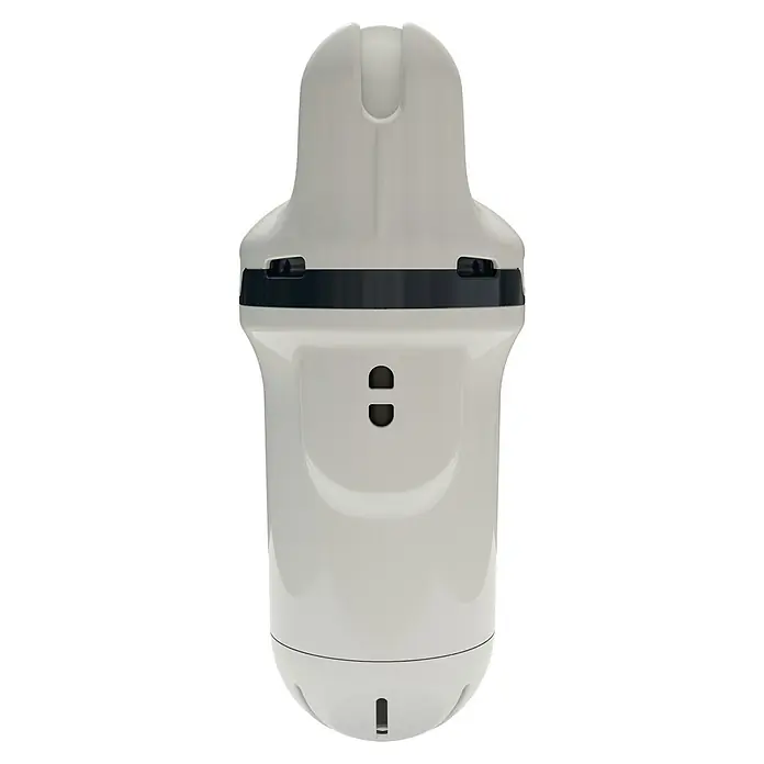 Medidor de cloro y ph Blue Connect Silver - Específico para: Piscinas tratadas con cloro o bromo - Dispositivo blanco y gris oscuro brillante, quizás un sensor o dispensador, con parte superior en U y banda negra central.