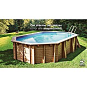 Gre Piscina de madera Bambú 2 (L x An x Al: 535 x 355 x 136 cm, 20.890 l, Natural) | BAUHAUS