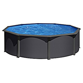 Gre Piscina de WPC (Ø x Al: 350 x 120 cm, 9.990 l, Antracita)