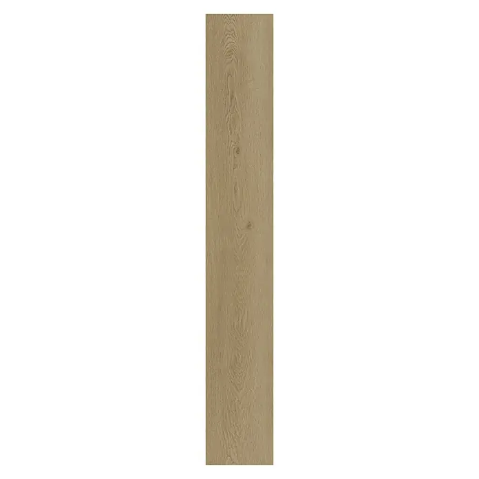 b!design Vinylboden SPC - Eiche Andermatt, 1.220 x 230 x 4,8 mm - Hellbraune Holzmaserung mit natürlichen Ästen, geeignet für Böden oder Paneele.