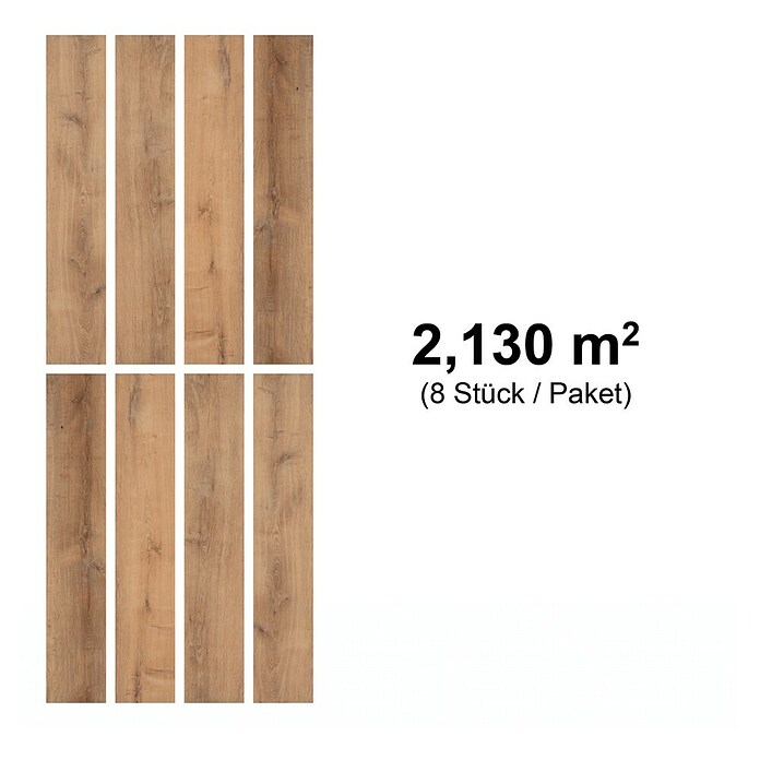 b!design Vinylboden SPC (Cognac Eiche, Landhausdiele, 1 220 x 182 x 4,3 mm) | BAUHAUS