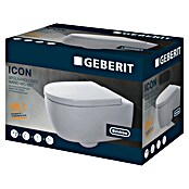 Geberit iCon Spülrandloses Wand-WC-Set iCon (Mit WC-Sitz, Tiefspüler, Weiß)