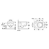 Geberit iCon Spülrandloses Wand-WC-Set iCon (Mit WC-Sitz, Tiefspüler, Weiß)