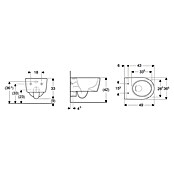 Geberit iCon Spülrandloses Wand-WC-Set iCon XS (Mit WC-Sitz, Tiefspüler, Weiß)