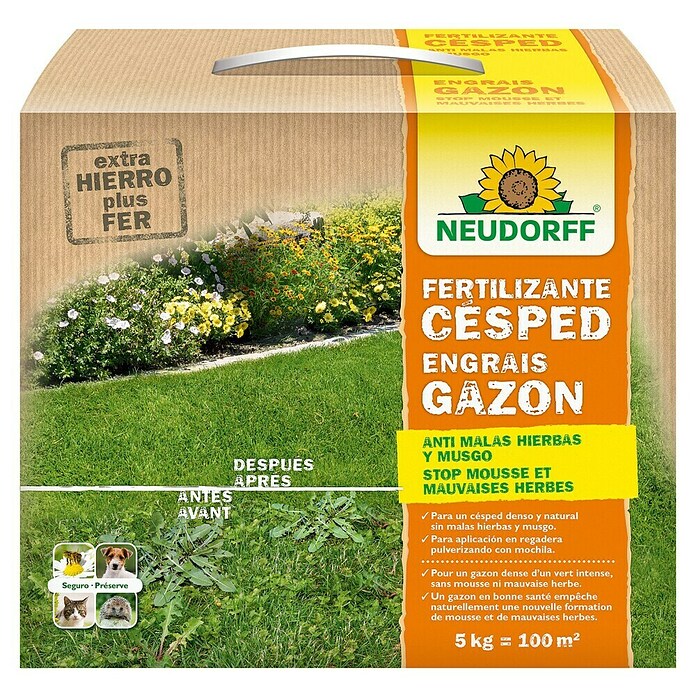 Neudorff Fertilizante para jardín anti mala hierbas (5 kg) | BAUHAUS