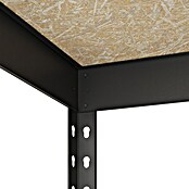 Regalux Schwerlastregal Rivet Atlas (H x B x T: 180 x 160 x 60 cm, Traglast pro Boden: 280 kg, Anzahl Böden: 4 Stk., Stecken, Schwarz) | BAUHAUS