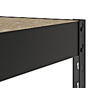 Regalux Schwerlastregal Rivet Atlas (H x B x T: 180 x 160 x 60 cm, Traglast pro Boden: 280 kg, Anzahl Böden: 4 Stk., Stecken, Schwarz) | BAUHAUS