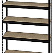 Regalux Schwerlastregal Rivet Atlas (H x B x T: 180 x 160 x 60 cm, Traglast pro Boden: 280 kg, Anzahl Böden: 4 Stk., Stecken, Schwarz) | BAUHAUS